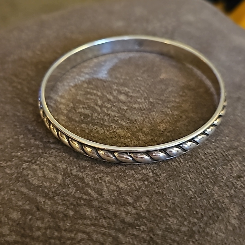 BRIGHTON Silver Plated Bangle Bracelet - Picture 2 of 5